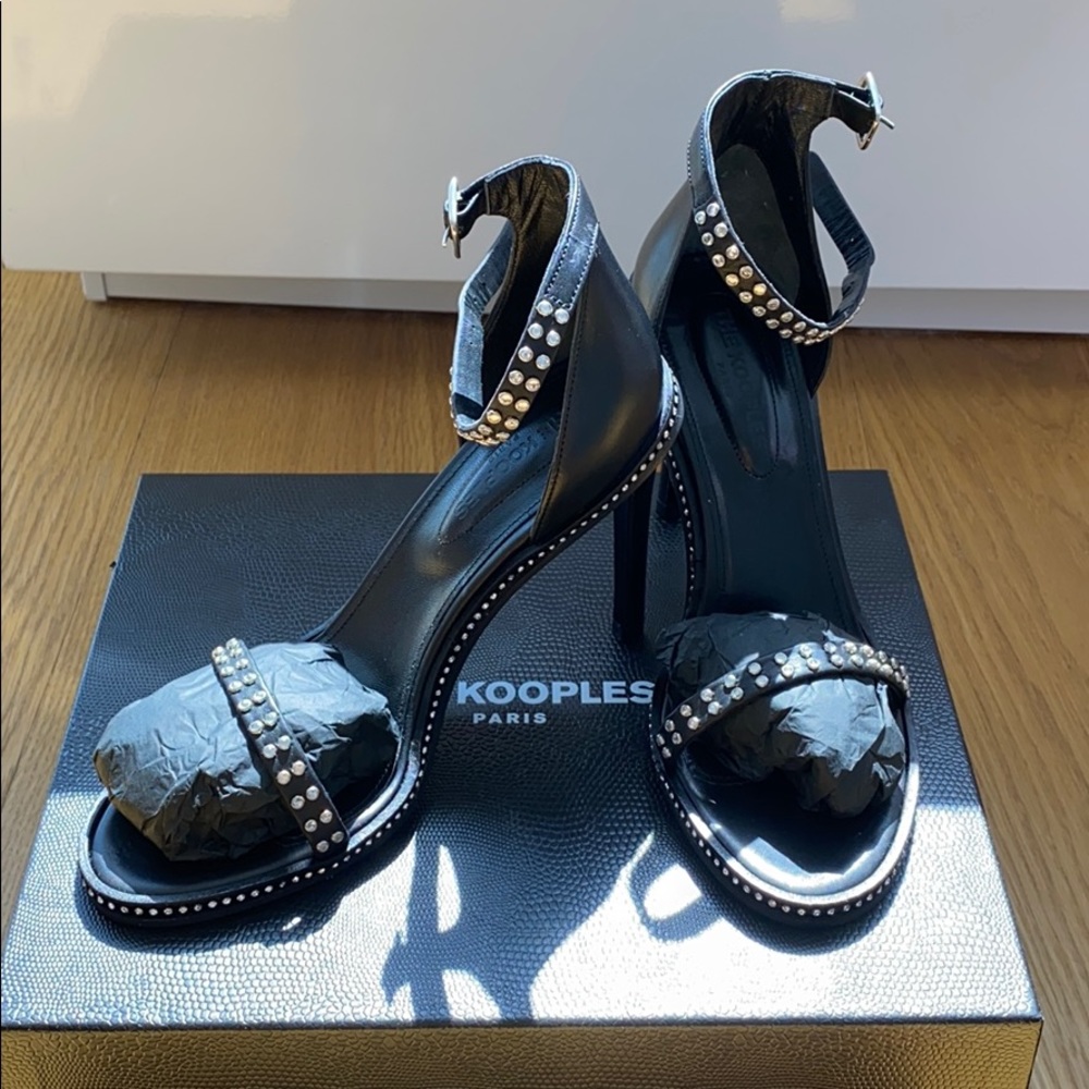 The Kooples noemie sandal leather in black size 37